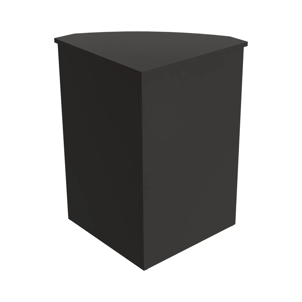 Comptoir d'angle mélaminé noir mat 52 x 52 x 88 cm - Comptoirs One-2