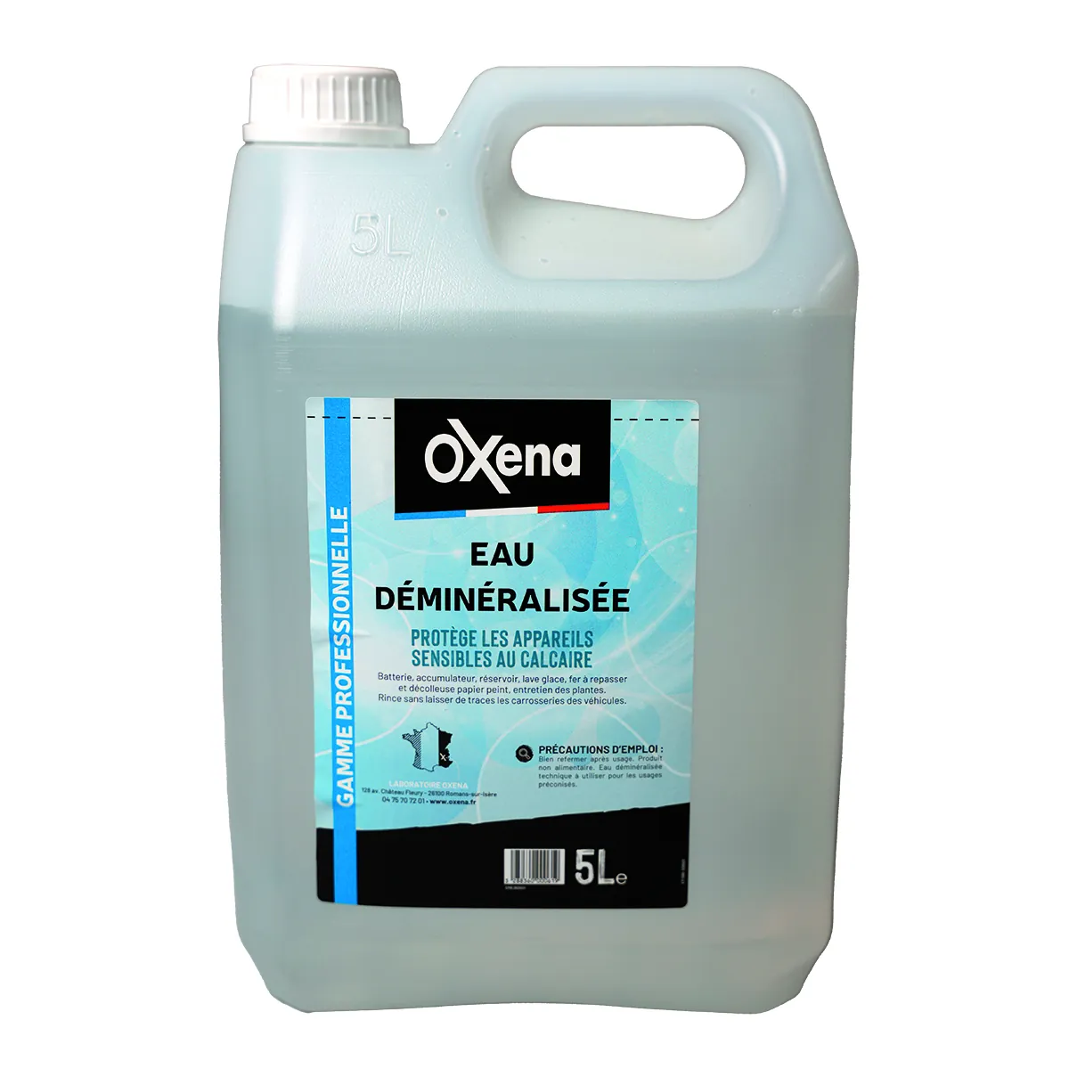 Eau déminéralisée professionnelle Oxena - Bidon de 5L - Défroisseurs vapeur