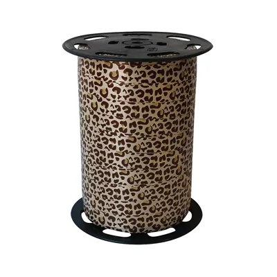 Bolduc léopard 10 mm x 225 m polypropylène - Bolducs imprimés et à motifs
