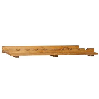 Présentoir 9 bouteilles de vin bois brun 100x37x8 cm - Meubles et présentoirs cavistes-1