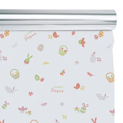 Film fleuriste - Film polypropylène spécial Pâques Bunny 80 cm x 120 m 35µ - Films polypropylène à motifs