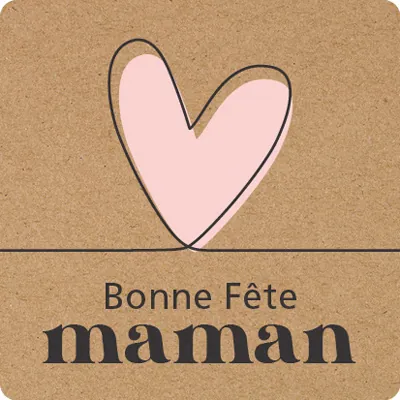 Étiquettes cadeaux adhésives Bonne Fête maman - Étiquettes cadeaux adhésives