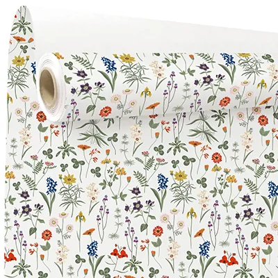 Papier cadeau Herbier - Papiers cadeaux kraft à motifs-1