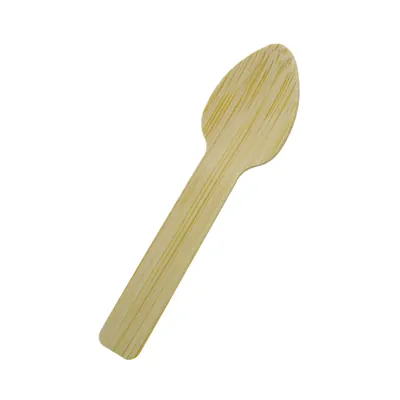 Cuillère à verrine en bois 9,5 cm - Couvert en bois - Paquet de 25 - Couverts jetables