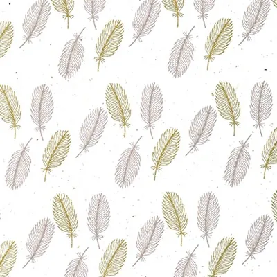 Papier cadeau écologique plumes blanc cassé 70 cm x 25 m 80 g/m² – Le rouleau - Papier cadeaux couchés à motifs