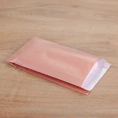 Pochette cadeau kraft vergé rose cuivré 12 x 4,5 x 21 cm - Sachet kraft - Lot de 150 - Pochettes cadeaux unies-1