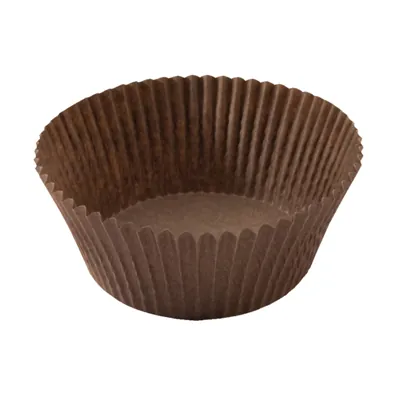 Caissette papier ingraissable ronde ø 40 x 25 mm - Caissette gâteau - Caissette pâtisserie - Marron / Brun - Lot de 1000 - Moules jetables, Caissettes papier
