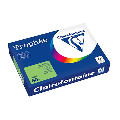 Papier A4 vert menthe 80g Clairefontaine Trophée - Ramette de 500 feuilles - Papier imprimante