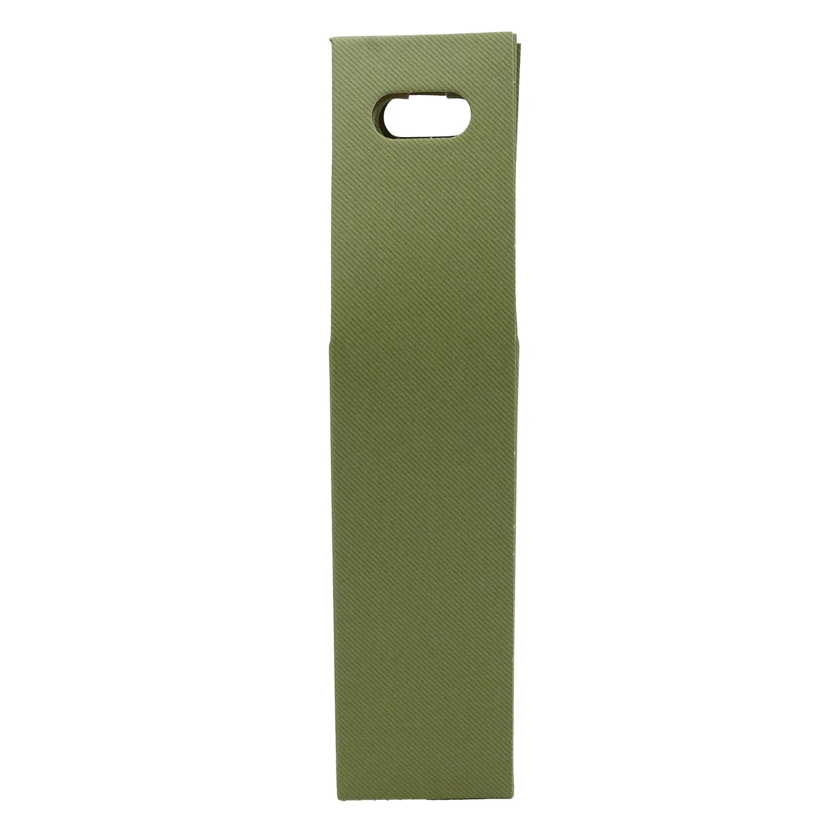 Boîte carton 1 bouteille à fenêtre 9 x 9 x 38,5 cm Vert - Étui 1 bouteille - Coffret 1 bouteille - Paquet de 10 - Coffrets pour bouteilles de vin, Boîtes pour bouteilles de vin-3