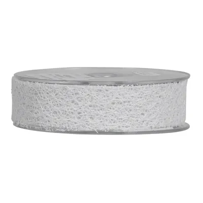 Ruban en maille alvéolé blanc 25 mm x 20 m polyester - Ruban décoratif - Ruban cadeau - Rubans tissu, Cordons