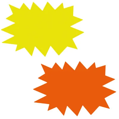 Eclaté fluo effaçable à sec 24 x 16 cm Jaune fluo / Orange fluo - Paquet de 30 - Cartons effaçables à sec