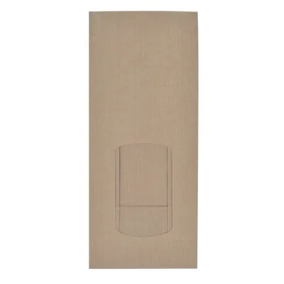 Sac SOS kraft brun avec fenêtre 850 ml 13,5 x 7,5 x 31,5 cm - Sachet SOS - Lot de 100 - Sacs SOS avec fenêtre-2