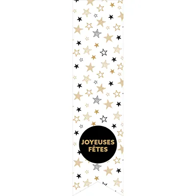 Étiquettes adhésives pour sacs Joyeuses Fêtes - Étiquettes cadeaux ferme sac
