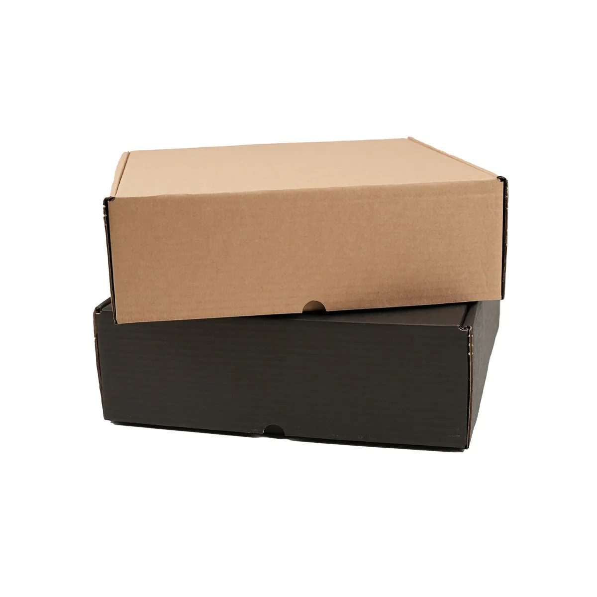 Boîte carton réversible brun / noir 32 + 33 x 10,5 cm - Carton d'expédition - Lot de 20 - Boites cadeaux carton pliables