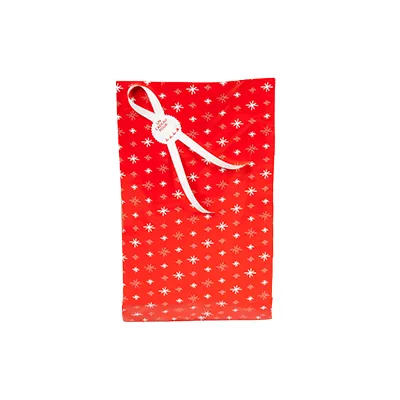 Pochette cadeau Noël Stars Red 15 + 9 x H 26 cm - Lot de 250 - Pochettes cadeaux à motifs-2