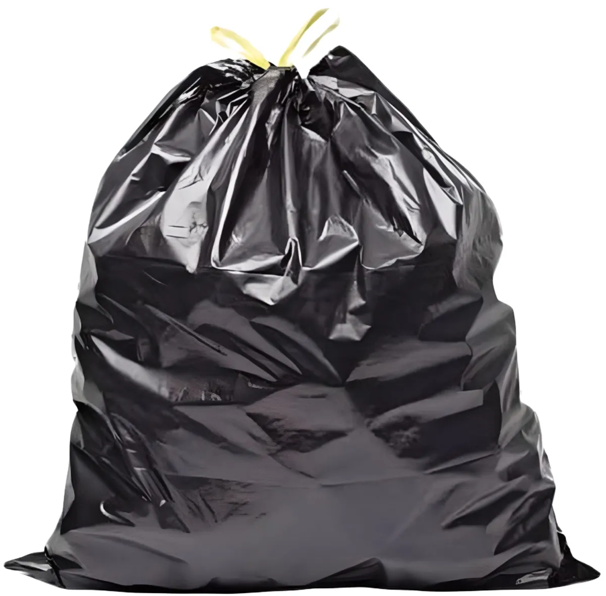 Sac poubelle 50 litres PEBD avec lien coulissant - Sac poubelle professionnel - Noir - Rouleau de 25 - Sacs poubelle professionnels