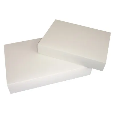 Boîte traiteur carton blanche 43 x 29 x 6 cm - Boîte plateau traiteur - Paquet de 50 - Boîtes traiteur