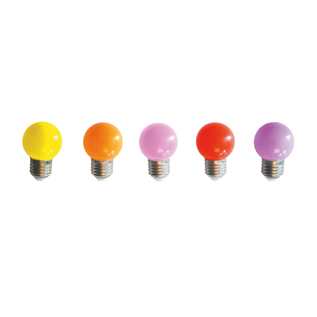 Lot de 5 ampoules E27 G45 couleurs chaudes - Ampoules