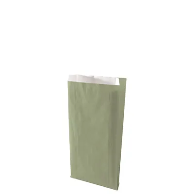 Pochette cadeau kraft vergé vert tilleul 12 x 4,5 x 20 cm - Sachet kraft - Lot de 250 - Pochettes cadeaux unies