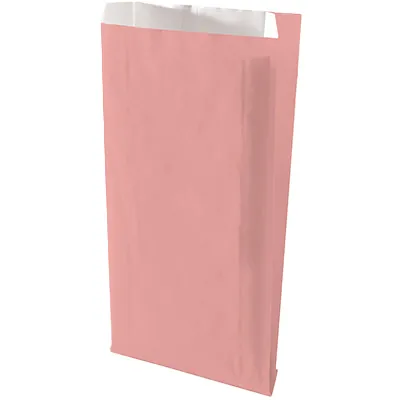Pochette cadeau kraft vergé rose poudré 31 x 8 x 49 cm - Sachet kraft - Lot de 250 - Pochettes cadeaux unies