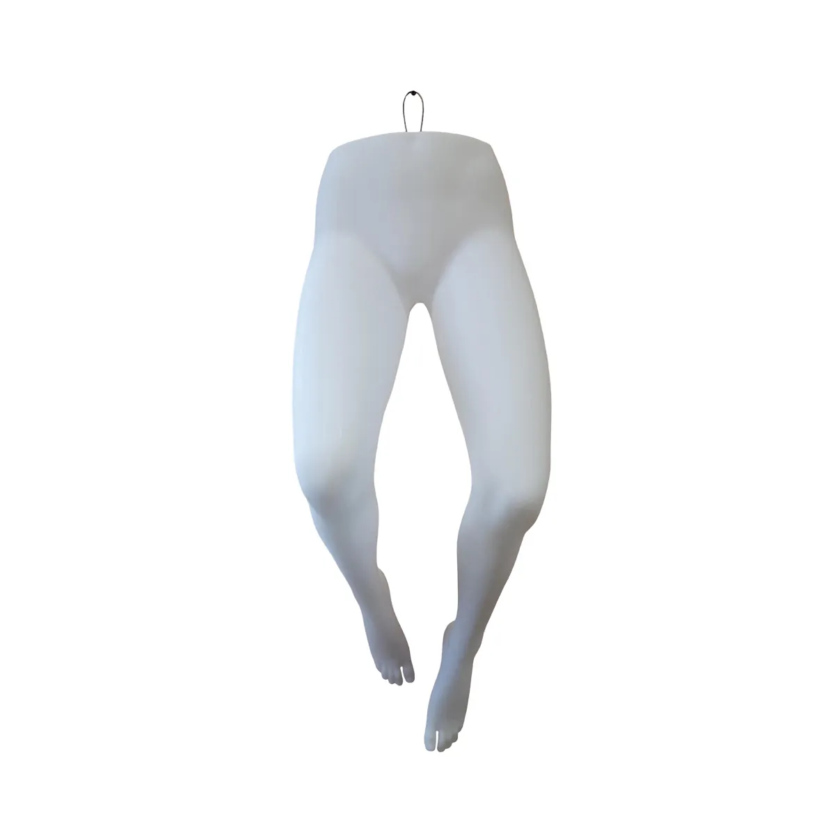 Jambes mannequin femme pliées avec crochet métal H 100 cm - Présentoir pantalon et lingerie - Blanc - Jambes et pieds