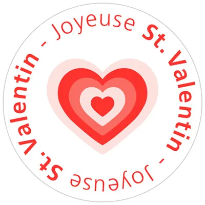 Etiquette Saint Valentin Assortiment Coeurs ø 35 mm - Sticker Saint Valentin - Rouleau de 500 - Étiquettes cadeaux adhésives-1