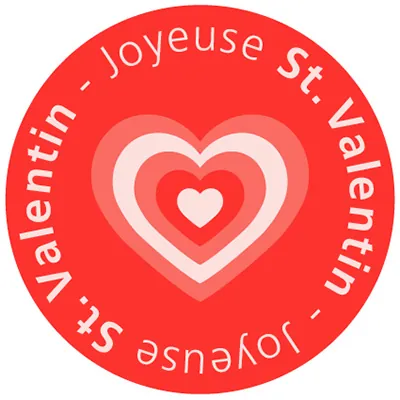 Etiquette Saint Valentin Assortiment Coeurs ø 35 mm - Sticker Saint Valentin - Rouleau de 500 - Étiquettes cadeaux adhésives-4