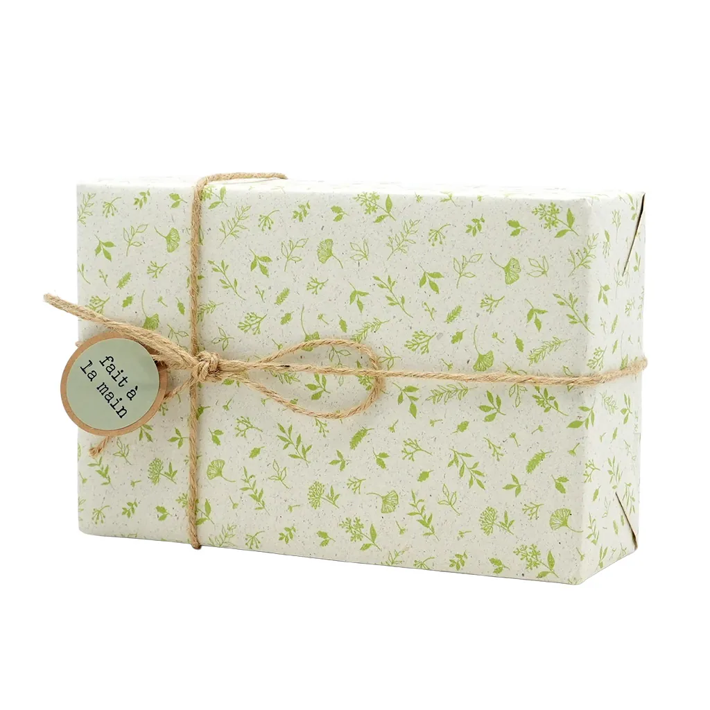 Papier cadeau Herbier Jane - Papiers cadeaux kraft à motifs-1