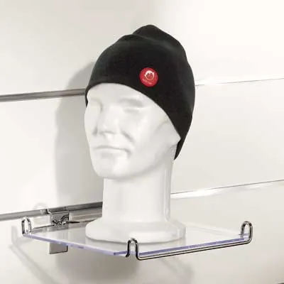 Tête mannequin homme polystyrène H 31,5 cm - Tête pour perruque, chapeau - Blanc - Têtes-1