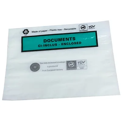 Pochettes adhésives Documents ci-inclus C6 16,2 x 12 cm - Marquage d'expédition