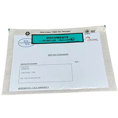 Pochettes adhésives Documents ci-inclus C5 22,8 x 16,5 cm - Paquet de 100 - Marquage d'expédition-1