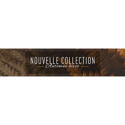 Affiche Nouvelle collection automne/hiver 90 x 20 cm - Marron / Feuillage - Affiches Nouvelle collection