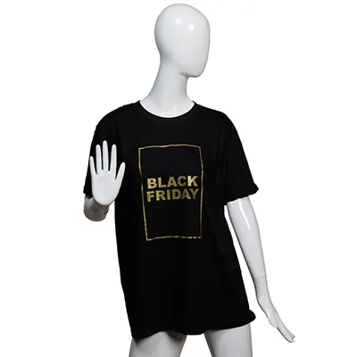 T-shirt BLACK FRIDAY coton taille M - noir / or - T-shirt opérations commerciales - Black Friday