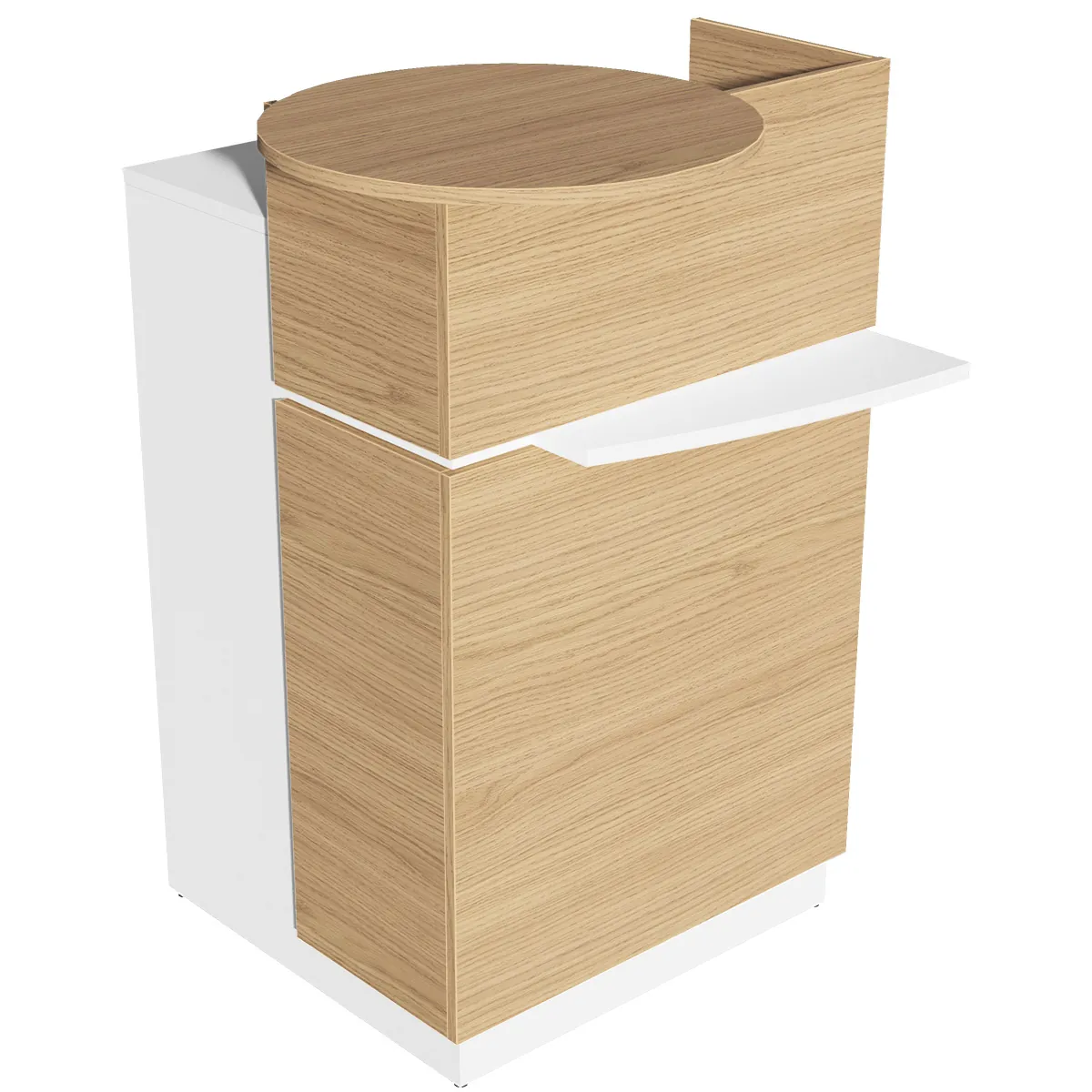 Joue de comptoir Vincenza + tablette ronde - Comptoir Global-1