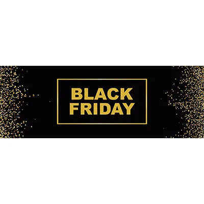 Affiche Black Friday pour vitrine 70 x H 25 cm noir / or M1