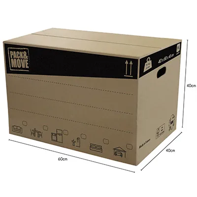 Caisse carton - Caisse américaine carton - Carton déménagement 96L - carton simple cannelure 40 x 60 x 40 cm - Lot de 20 - Caisses américaines cartons-2