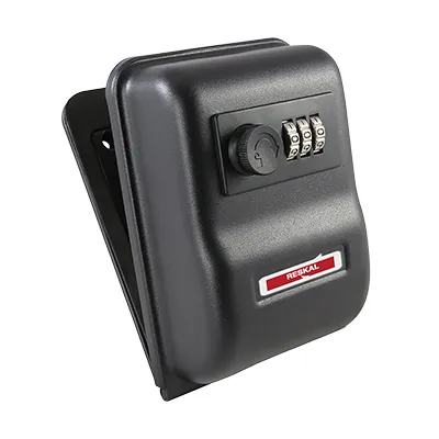 Boîte à clés sécurisée à combinaison 3 chiffres - 3 à 4 clés - Fonte - Noir - Boîtes à clés et cadenas