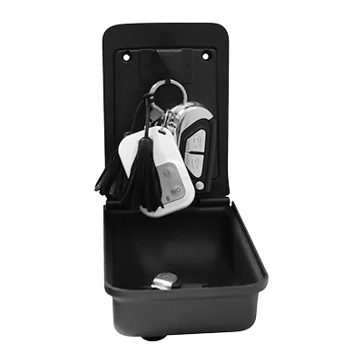 Boîte à clés sécurisée à combinaison 3 chiffres - 3 à 4 clés - Fonte - Noir - Boîtes à clés et cadenas-1