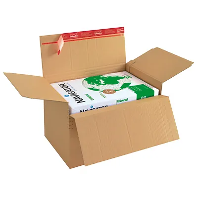 Carton d'expédition à hauteur variable Brun A4+ 31 x 23,8 x 8/17 cm - Boîte carton - Lot de 10 - Cartons d'expédition, Boîtes carton-1