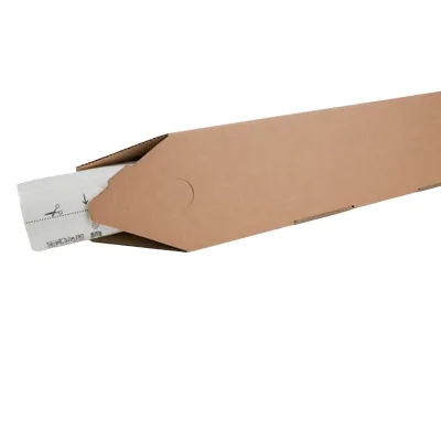 Tube carton triangulaire brun avec fermeture adhésive - Tubes Postaux-4
