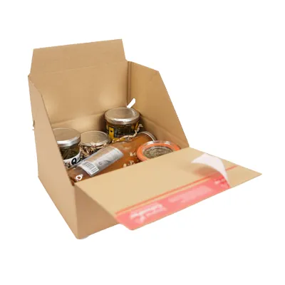 Carton d'expédition Colompac à fond auto et fermeture adhésive 19,4x19,4x8,7 cm - Boîte carton - Lot de 20 - Cartons d'expédition, Boîtes carton-3