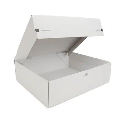 Carton d'expédition aller-retour blanc fermeture adhésive 44,5x37,9x13 cm - Boîte carton - Lot de 20 - Cartons d'expédition, Boîtes carton-2