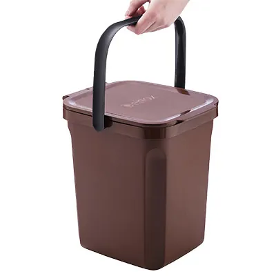 Poubelle à déchets organiques de 10 L avec poignée - Poubelles professionnelles-3