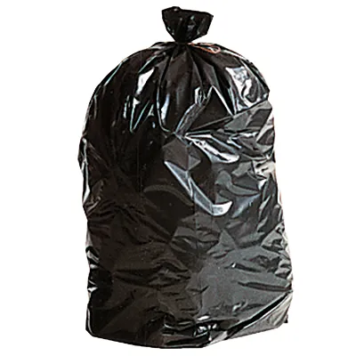 Sac poubelle 110 litres PEBD avec lien à nouer - Sac poubelle professionnel - Noir - Rouleau de 25 - Sacs poubelle professionnels