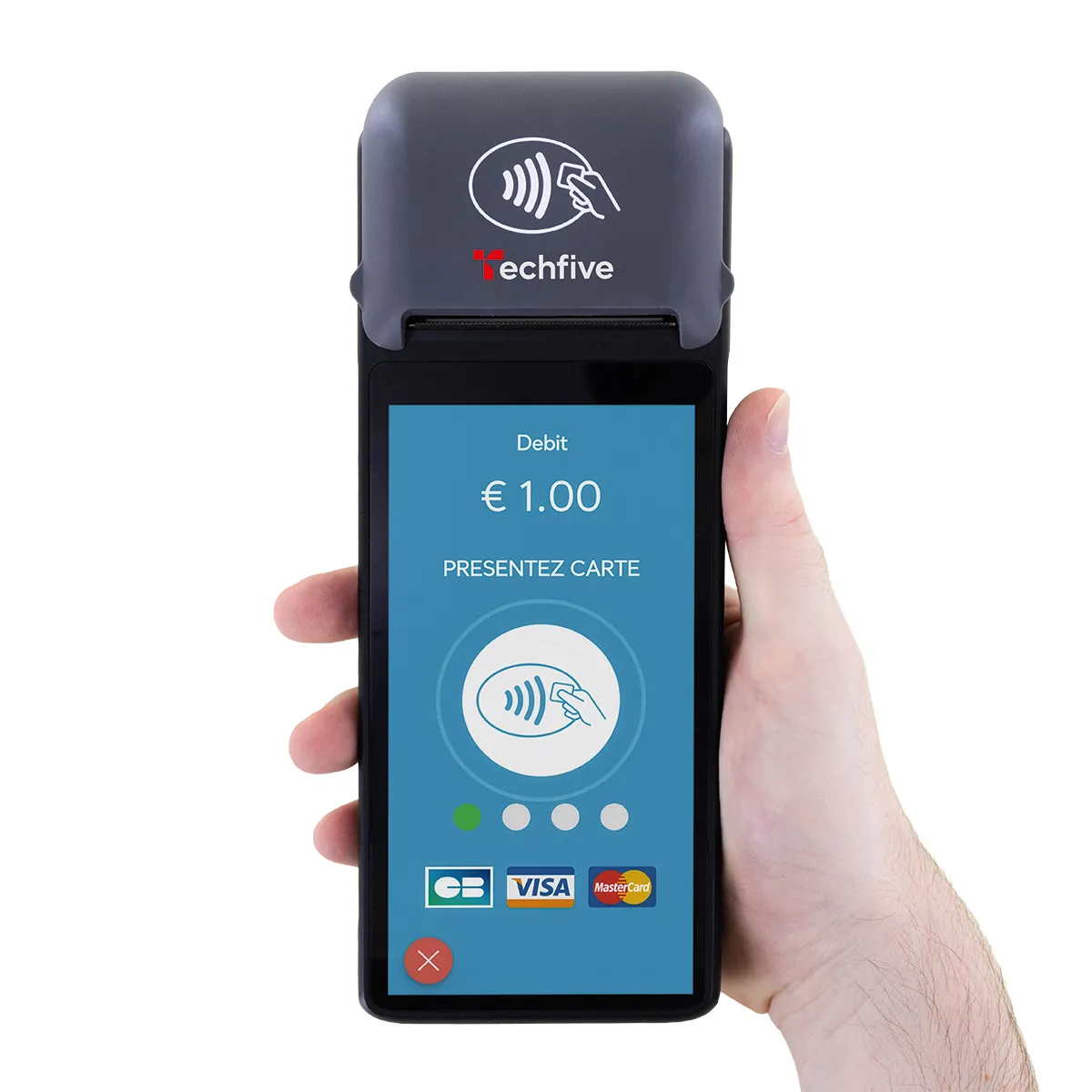 Caisse enregistreuse tactile portable Techfive ECR-76 avec imprimante – tout-en-un mobile - Encaissement mobile-2