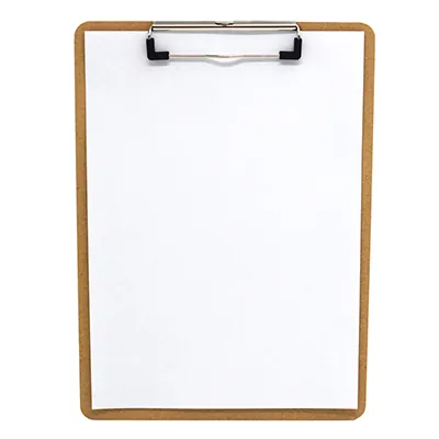 Porte bloc à pince en fibre de bois - A4 - 31,5 x 22,7 cm - Porte-blocs et Porte-documents-1