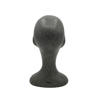 Tête mannequin femme polystyrène 55 cm - Tête pour perruque, chapeau - Gris anthracite - Têtes-2
