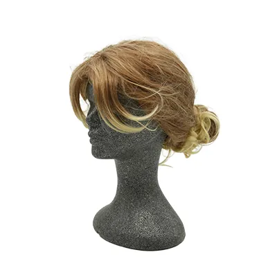 Tête mannequin femme polystyrène 55 cm - Tête pour perruque, chapeau - Gris anthracite - Têtes-3