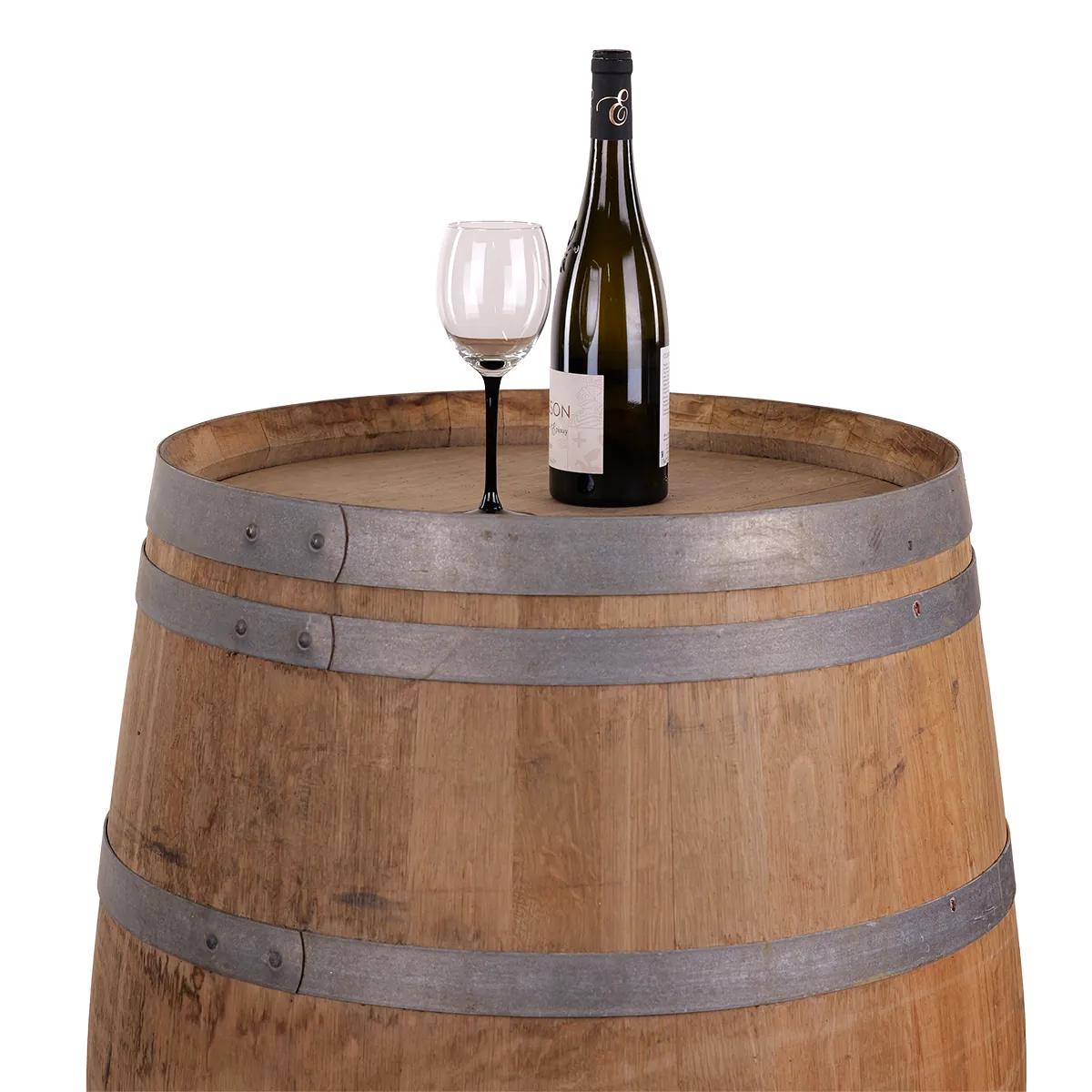 Tonneau barrique d'occasion en chêne 225L, fût d'occasion - Meubles et présentoirs cavistes-1