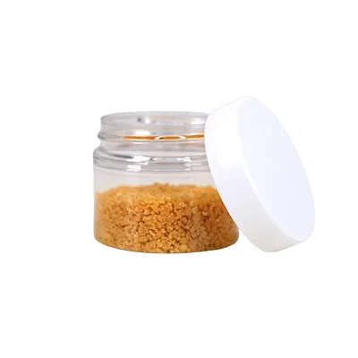 Pot PET cylindrique transparent avec couvercle vissant blanc - 50 ml - carton de 760 unités - Bouteilles et pots cylindriques-2